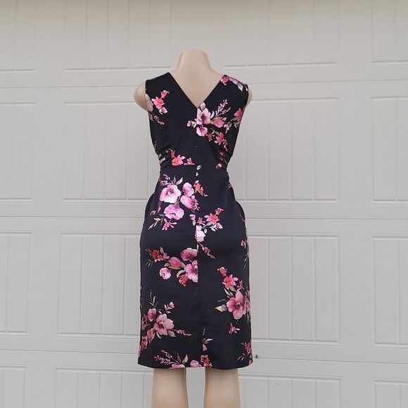 BRAND NEW ALEXA B ROUND NECKLINE SLEEVELESS SHEATH FLORAL EMBROIDERED DRESS - Picture 9 of 13